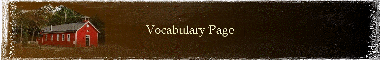 Vocabulary Page