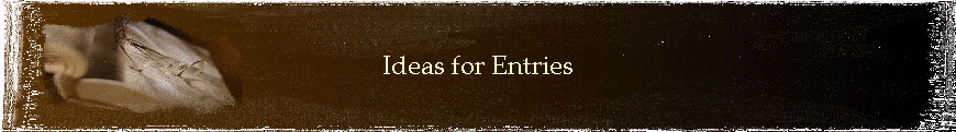 Ideas for Entries