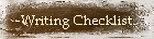 Writing Checklist
